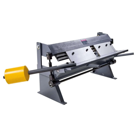 Box and Pan Brake 24 Inch Sheet Metal Bender, 16-Gauge Mild Steel Capacity, Heavy-Duty Aluminum Folder with 5 Fingers