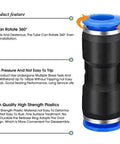 Straight Push To Connect Pneumatic Fittings 4mm Tube OD Quick Release Air Line Hose Kit Set Ten Pieces High Pressure Resistant