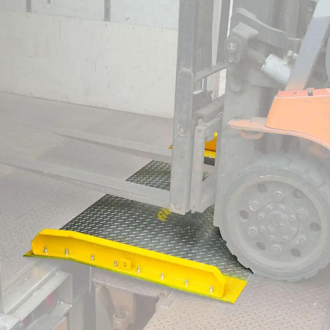 Top Shelf Heavy Duty Aluminum Dock Board 60 By 48 Inch Loading Ramp With 10000 Lb Capacity for forklifts on delivery truck loading.