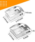 Two Pack Slot Cutter Square Rectangle Stainless Steel Milling Cutter showing dimensions for drywall, plastic, metal, wood