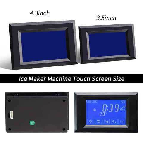 Industrial Ice Maker Control Board Kit 6 Part Set With 3.5 Inch Touch Display For Cube Ice Machines Pro Grade OEM Replacement Pack With Main Board Display Screen, 3.5 inch touchscreen