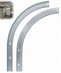 Heavy Duty 2mm Steel Garage Door Track Rails With R12 Radius Curved Design, Horizontal Tracks For 7 Foot High Doors, 2 Inch RolleSystem Compatible, 8.5 Feet Total Length, Residential And Commercial Replacement For Smooth, Reliable Operation