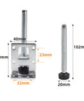 4 Pack Adjustable Leveling Feet For Tables Cabinets And Workbenches With Lock Nuts L Shaped Bracket And Rubber Protectors 102mm Bolt Cold Rolled Steel Construction Rust Resistant Heavy Duty, 102mm bolt and 40mm bracket