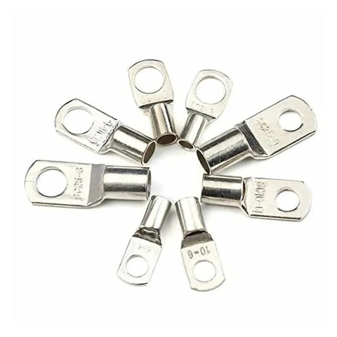 Essential 70 PCS Copper Lug Ring Wire Connectors Cable Crimp Terminal Kit For Solid Gold Plated SC6 To SC25 Electrical Wiring Projects That Are Total Gears silver copper ring terminals