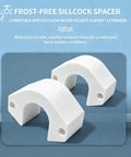 Heavy Duty Frost Free Sillcock Spacer Extender Keeps Outdoor Water Hose Bibs From Freezing In Winter With Strong PETG Build For Easy DIY Fix, white PETG spacer with 2-inch mounting holes