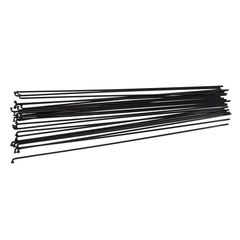 Pro Grade 36 Piece 14G J Bend Bicycle Spokes With Nipples, 2.0mm Diameter, 45 Steel, Lengths From 170mm To 290mm, pile view