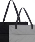2 Pack Large Wet Dry Bag For Cloth Diapers Waterproof Hanging Organizer With Double Zippered Pockets 25x18 Inches Black And Grey