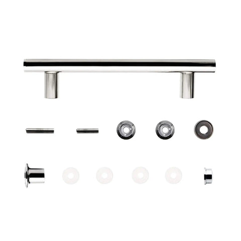 2 Pack Sliding Round Tube Cabinet Knobs Set ABS Stainless Steel Door Handle Hinge parts displayed