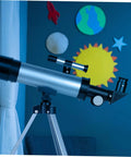 Starter Refractor Telescope With Adjustable Tripod For Adults No Fuss Lightweight Compact Astronomy Scope, indoor setup view