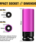 One Half Inch Drive Heavy Duty Wheel Protector Impact Socket Set For Quick Tire Changes Non Marring Lug Nut Deep Socket