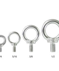 Beefed Up 5/16 Inch UNC Shoulder Eye Bolts Stainless Steel 316 Marine Grade Lifting Eye Bolts Set Of 4 With 220 Lb WLL