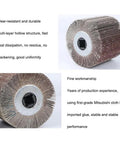 Get The Top 2 Pack 120mm Flap Wheel Abrasive Cloth for Heavy Duty polishing, showing the durable aluminum oxide construction.