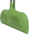 Leaf Grabber Rake With Long Handle And Cushioned Grip For Leaves Lawn Clippings Twigs And Yard Waste, Dual Wide Curved Poly Blades
