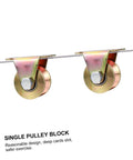 Heavy Duty Track Wheel Pulleys Set, Steel Sliding Gate Roller For Smooth Quiet Doors, V Groove Wheel Design, shown on rail