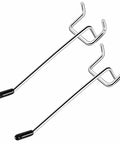 Heavy Duty Pro Grade Metal Pegboard Hooks 25 Pack, 4 Inch Peg Board Hangers For Hanging, Fits One Eighth Inch Pegboards, Galvanized Silver