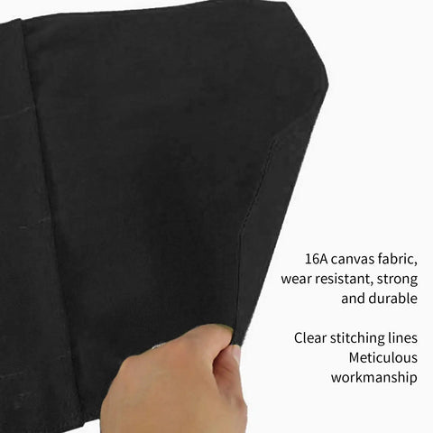 Heavy Duty Chef Knife Roll Bag Forged From Hella Tough 16a Canvas To Shield All Sharp Kitchen Blades During Daily Grinds close-up of stitching.
