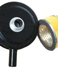 Compressor Intake Filter Silencer System, 6 Inch Metal Housing With Disposable Paper Cartridge, 1 In MPT Threads