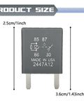 Two Pack 12V DC Automotive Relay 30A 4 Pin Fuse Box Relay 12088567 8567 with size dimensions for ignition horn circuits