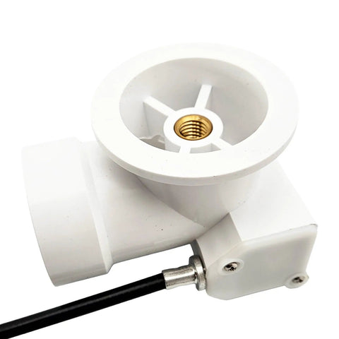 45 Inch Cable Drive Bath Drain Trim Kit With Rotary Overflow Cover Knob Pop Up Stopper And Schedule 40 PVC Fittings In Polished Chrome No Fuss For Modern Bathrooms, showing PVC fitting detail