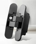 Invisible Cross Hinge 180 Degree Concealed Folding Door Hinge For Cabinets And Cupboards Adjustable Concealed Hardware In Black