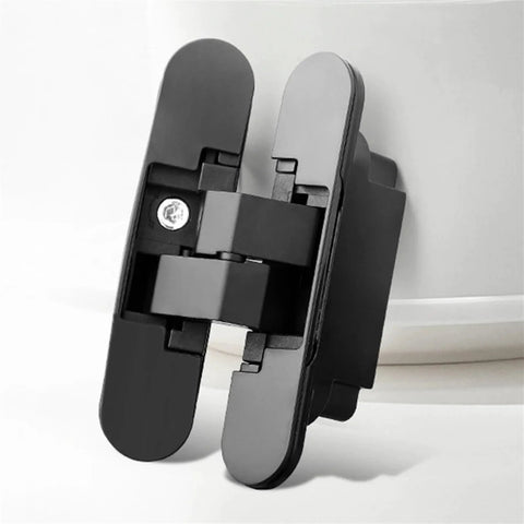 Invisible Cross Hinge 180 Degree Concealed Folding Door Hinge For Cabinets And Cupboards Adjustable Concealed Hardware In Black