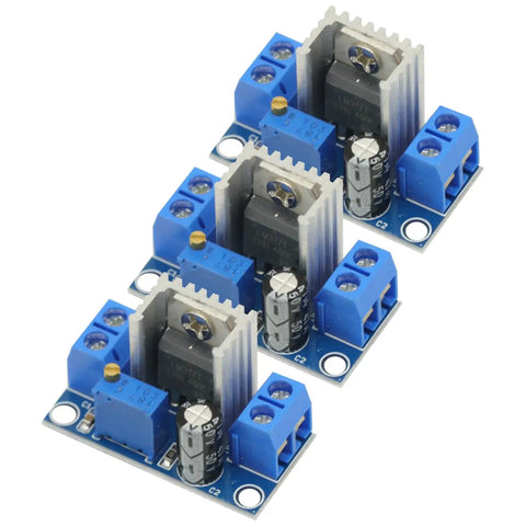 Go-To Adjustable Voltage Regulator Power Supply Module Pack 4.2V-40V Input To 1.2V-37V Output Step Down Buck Converter Board Three Piece Kit