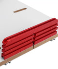 Adjustable Track Table Saw Crosscut Sled With Heavy Duty Aluminum Router Guide Rail fitted on a white tabletop.