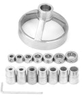 Heavy Duty Woodworking Locator Set for Precise Vertical Drilling and Molding Steel Forged Jigs, 16 Piece Kit with clamps