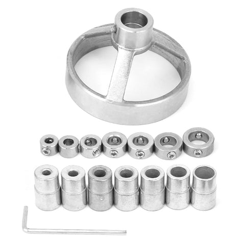 Heavy Duty Woodworking Locator Set for Precise Vertical Drilling and Molding Steel Forged Jigs, 16 Piece Kit with clamps