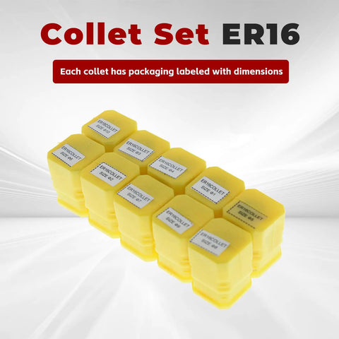ER16 Spring Collet Set 1 To 10mm For CNC Milling Lathe Tools And Work Holding Engraving Machine High Precision Collets 0.015mm Accuracy