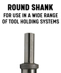 Drill America 5/8 in bridge/construction reamer with 1/2 in shank, silver steel round shank tool
