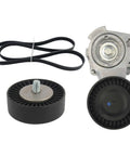 Heavy Duty V Belt Drive Kit Alternator Pulley Tensioner Set For BMW 1 3 5 E81 E90 E60 X3 X5 Z4 Replaces 11288624196 Ap03 on white background