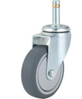 Heavy Duty Swivel Caster Wheels Set Of 4, 3 Inch TPR Rubber Rollers With 7/16 Inch Stem, showing a single swivel wheel detail.