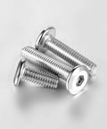 Heavy Workhorse M6 X 115mm Flat Head Socket Cap Screws With Hex Key Drive, 304 stainless steel screws in various sizes.