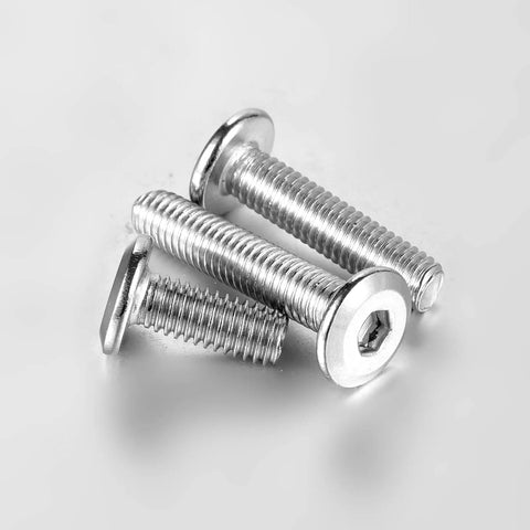 Heavy Workhorse M6 X 115mm Flat Head Socket Cap Screws With Hex Key Drive, 304 stainless steel screws in various sizes.