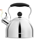 Stainless Steel 2 Quart Whistling Tea Kettle For Stovetop With Ergonomic Folding Handle Small Teapot Water Boiler For Tea Or Coffee Loud Whistle Durable Silver Teakettle Perfect For Quick Boil