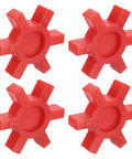 Four Pack L110 Jaw Coupling Inserts Red Urethane Flexible Solid Type Center Inserts For L Jaw Couplings, 30 Mm ID, 83.6 Mm OD, four red urethane inserts