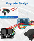 12V/24V Digital Radiator Fan Controller Kit with Adjustable Temperature Range 104 To 230 Fahrenheit, LED Display