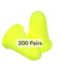 Heavy Duty Foam Ear Plugs For All Day Comfort Uncorded Disposable NRR 33 Ear Protection 200 Pairs Bell Shape