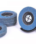Blue zirconia abrasive sanding discs, 4 1/2 x 7/8 in, 80 grit; set of discs for grinding and deburring, Amazon BISS