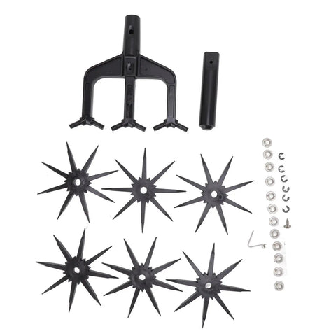 Components of Grab And Go All In One Garden Tiller And Scarifier Hand Tool For Lawn And Soil Aeration Loosening And Reseeding Grass 2 In 1