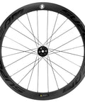 Dope Carbon Road Bike Disc Brake Wheelset 700c Clincher 60mm Deep 23mm Wide Transparent Rim Finish Front View