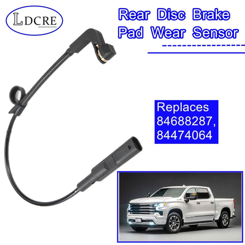 Rear disc brake pad wear sensor, Amazon brand, black cable with plug connector