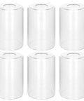 Six Pack Clear Glass Lampshades Set For Pendant Lights Floor Lamps Chandeliers And Wall Sconces Cylinder Shade Replacement