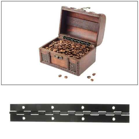 Heavy Duty Stainless Steel Continuous Piano Hinge For Doors And Cabinets, Black Finish Folding Boat Style Hinge