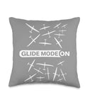 Throw Pillow With Flyin Glider Plane Pilot Scene Cozy Aviation Decor For Flyers Perfect Gift Idea For Christmas Or Birthday Alpine Mountain Flight Theme Double Sided 100 Percent Polyester