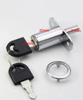 Beefy Heavy Duty Keyed Cam Cylinder Locks for Doors and Cabinets 22mm 32mm Tongue Latch Bolt with keys and lock ring.