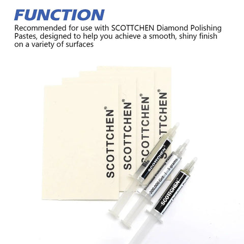 4 Pack Pro Grade Wool Polishing Cloths For Buffing And Lapping 6 Inch By 4 Inch By 1.55mm with diamond polishing paste