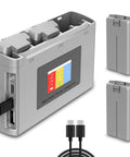Two Battery Pack With Display And Two Way Charging Hub For DJI Mini 4K Mini 2 Mini 2 SE Mini SE Drones 2400mAh High Capacity