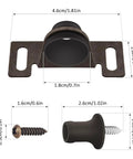 Bulldog Style Cabinet Door Latch With Antique Brown Finish, Right Angle Mount, One And Three Quarter Inch By Three Quarter Inch dimensions
